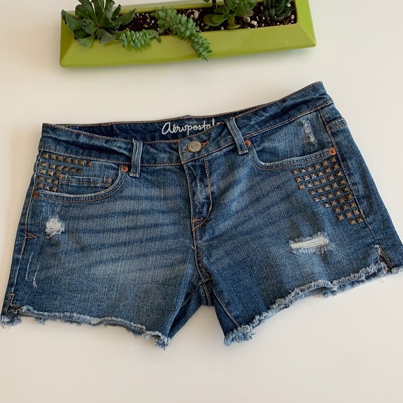 Aeropostale Distressed Denim Shorts - Picture 1 of 11